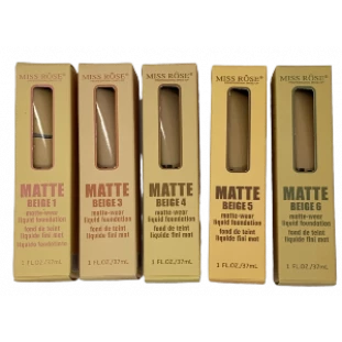 Base Líquida Matte Miss Rôse Cores
