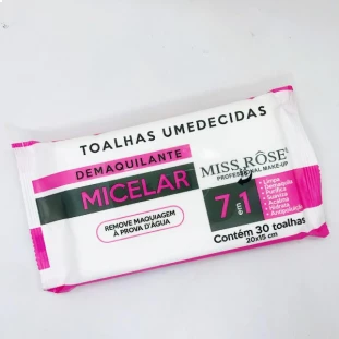 Toalhas Umedecidas Demaquilante Micelar Miss Rose
